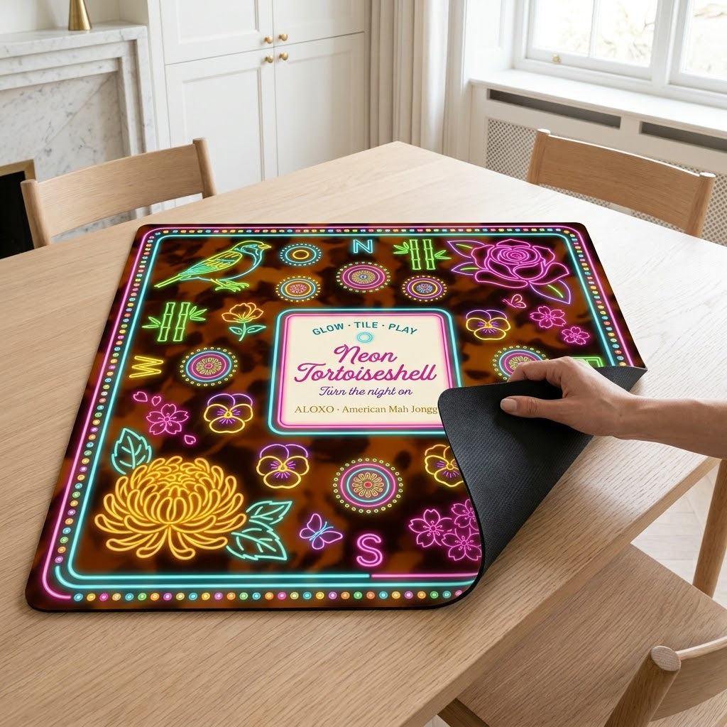 Afterglow Tortoiseshell Mahjong Mat — Roll-Up
