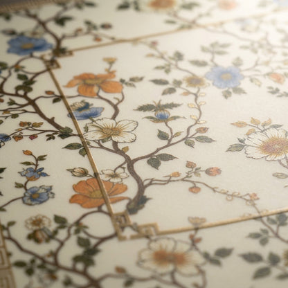 Chinoiserie Blossom Mahjong Mat — Roll-Up