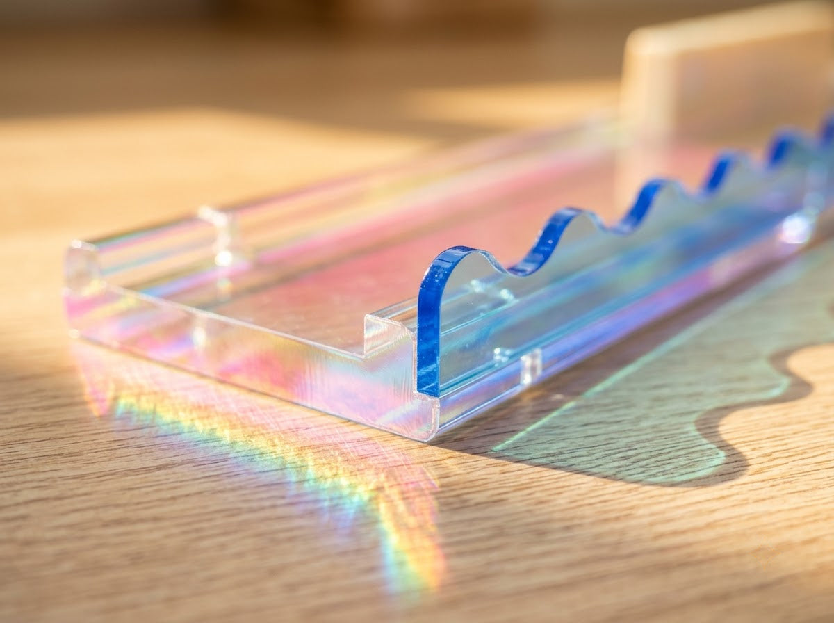 Iridescent Wave Mahjong Racks — Set of 4