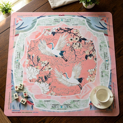 The Heron Mahjong Mat — Premium Neoprene That Never Creases, Stored in Its Own Tube