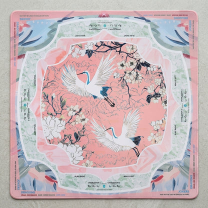 The Heron Mahjong Mat — Premium Neoprene That Never Creases, Stored in Its Own Tube