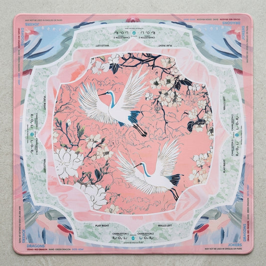 Heron Mahjong Mat — Neoprene Roll-Up