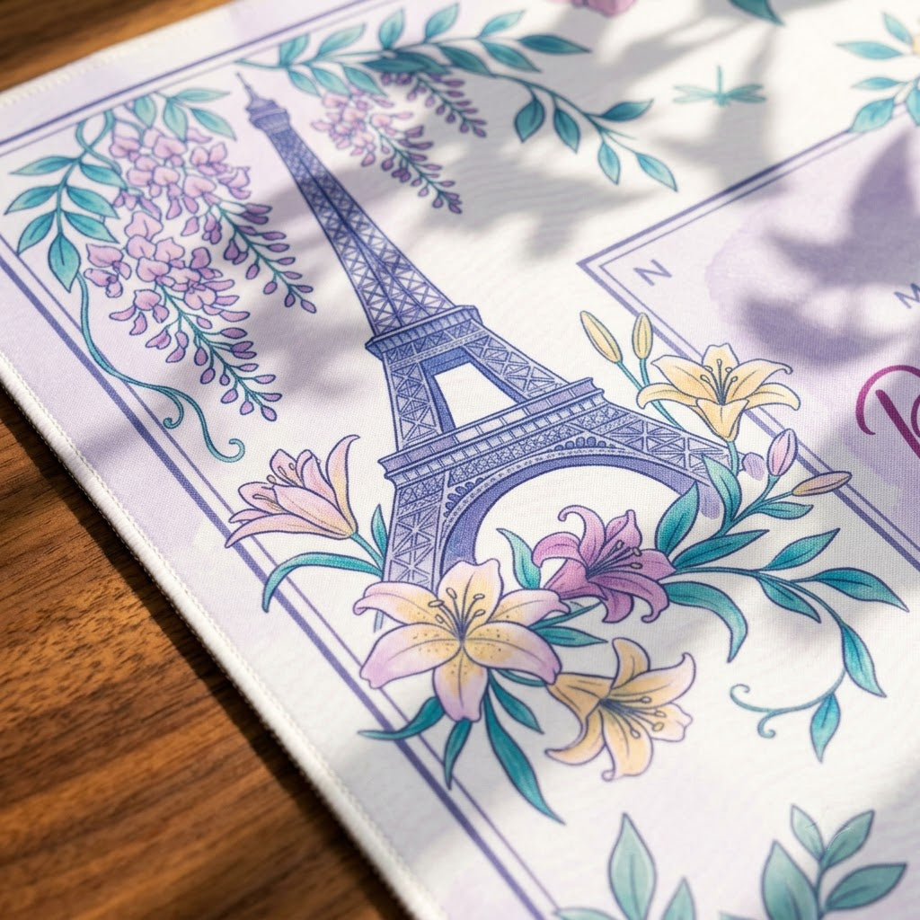 Parisian Soirée Mahjong Mat — Roll-Up