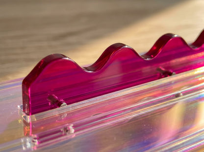 Iridescent Wave Mahjong Racks — Set of 4