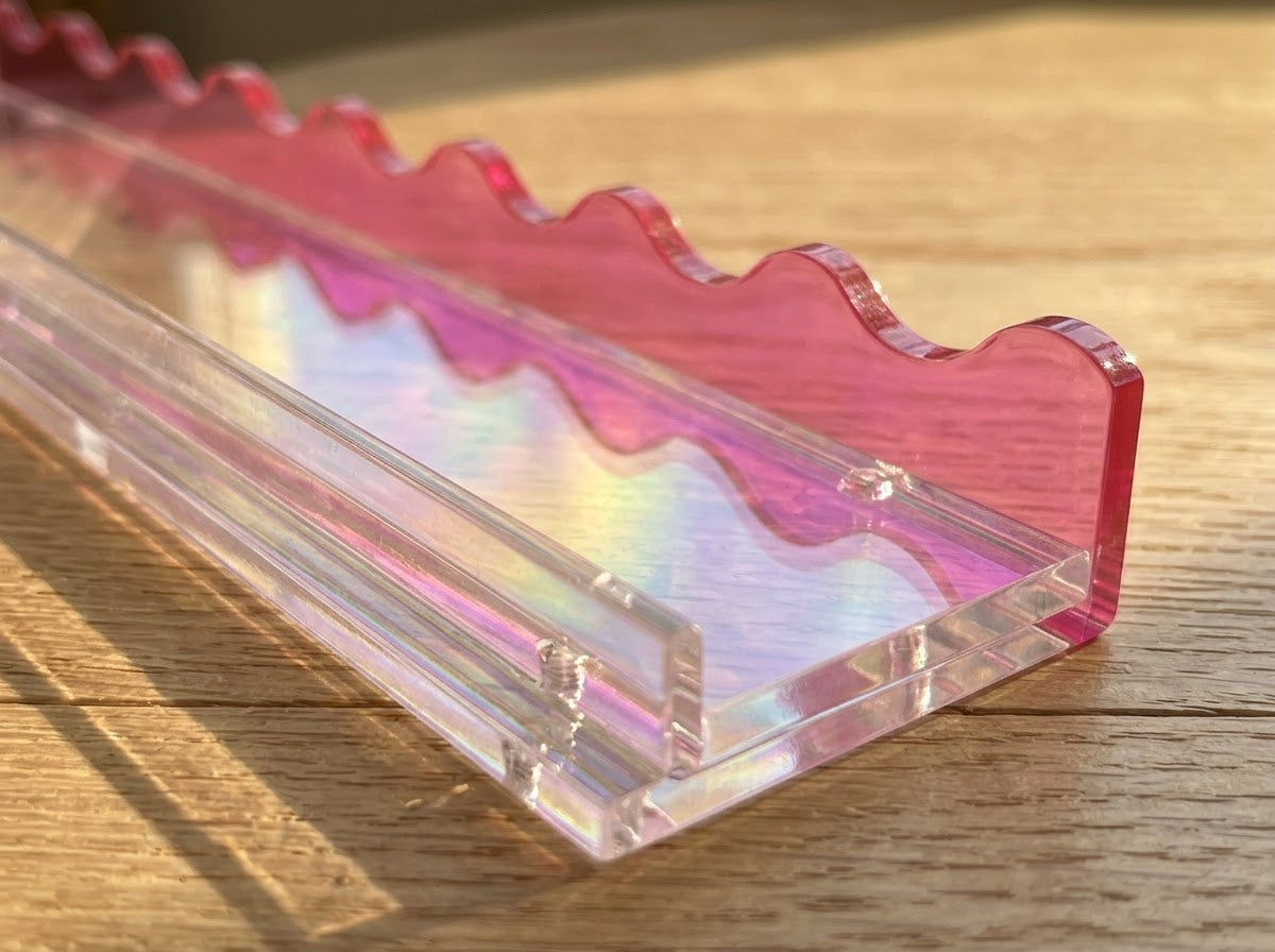 Iridescent Wave Mahjong Racks — Set of 4