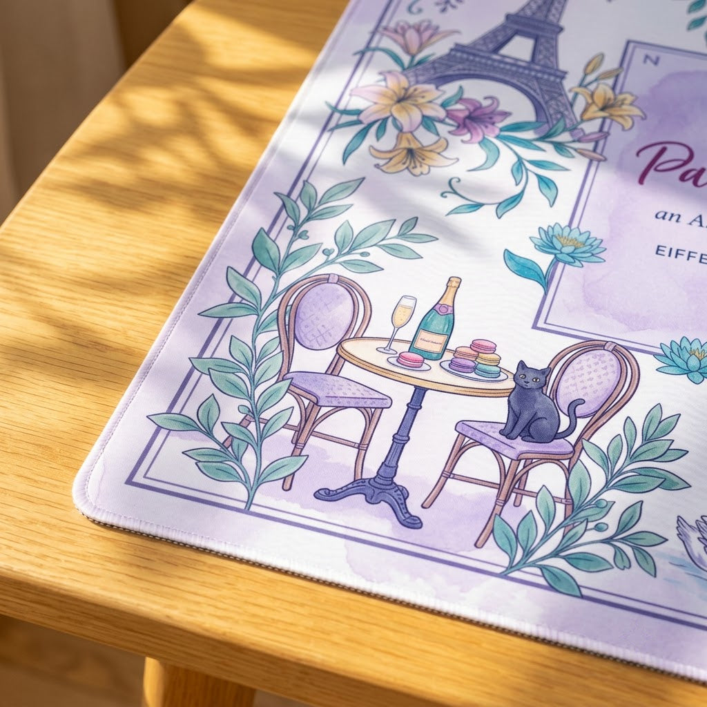 Parisian Soirée Mahjong Mat — Roll-Up