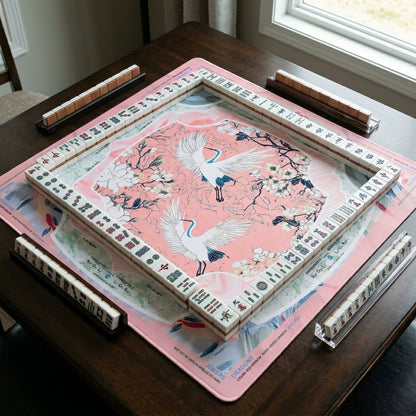 The Heron Mahjong Mat — Premium Neoprene That Never Creases, Stored in Its Own Tube