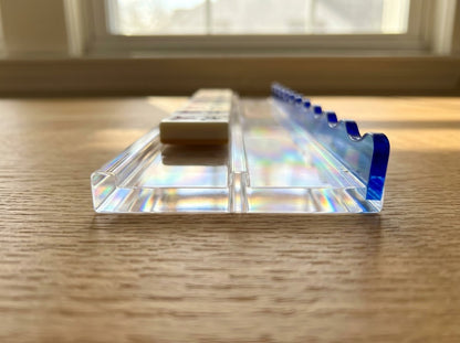 Iridescent Wave Mahjong Racks — Set of 4