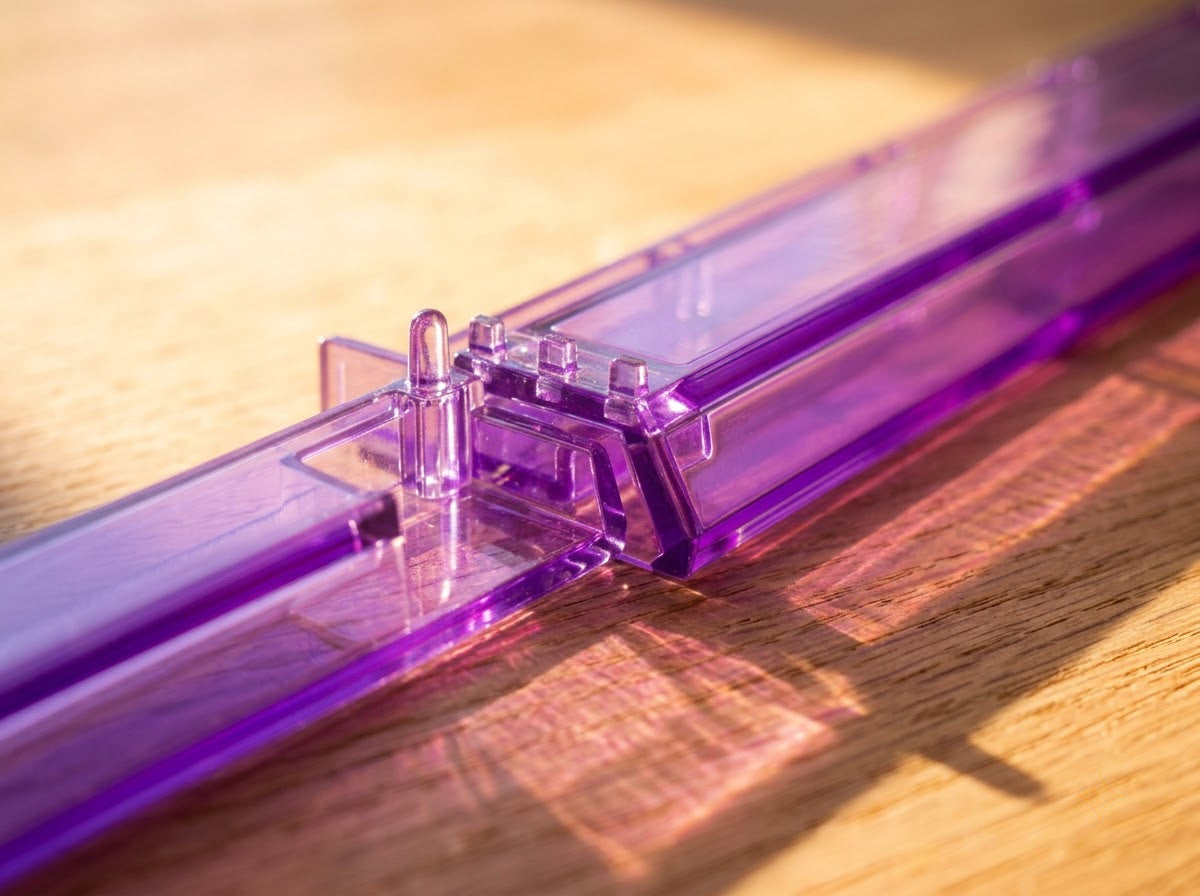 Violet Clear Mahjong Racks — Set of 4