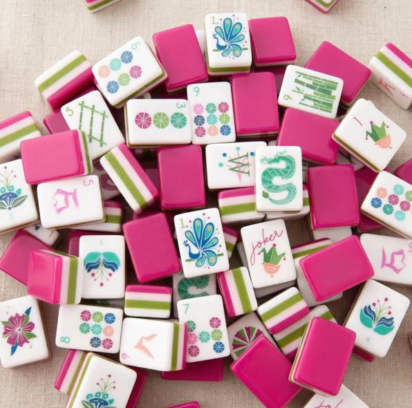 The Sorbet Set — 160-Piece Hot Pink Luxury Mahjong Tiles for the Player Who Sets the Tone
