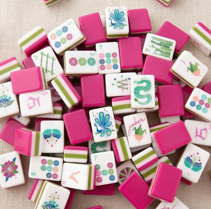 The Sorbet Set — 160-Piece Hot Pink Luxury Mahjong Tiles for the Player Who Sets the Tone