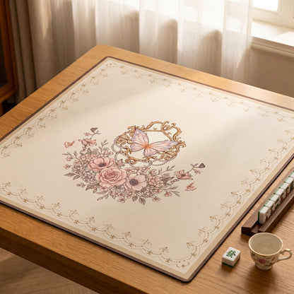 Vintage Butterfly Mahjong Mat — Roll-Up