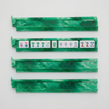 The Agate Rack & Pusher Set — Frosted Acrylic Racks with Built-In Pushers, So You Never Lean Across the Table