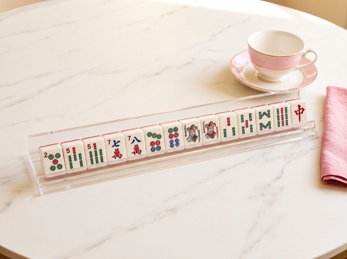 Crystal Clear Mahjong Racks — Set of 4