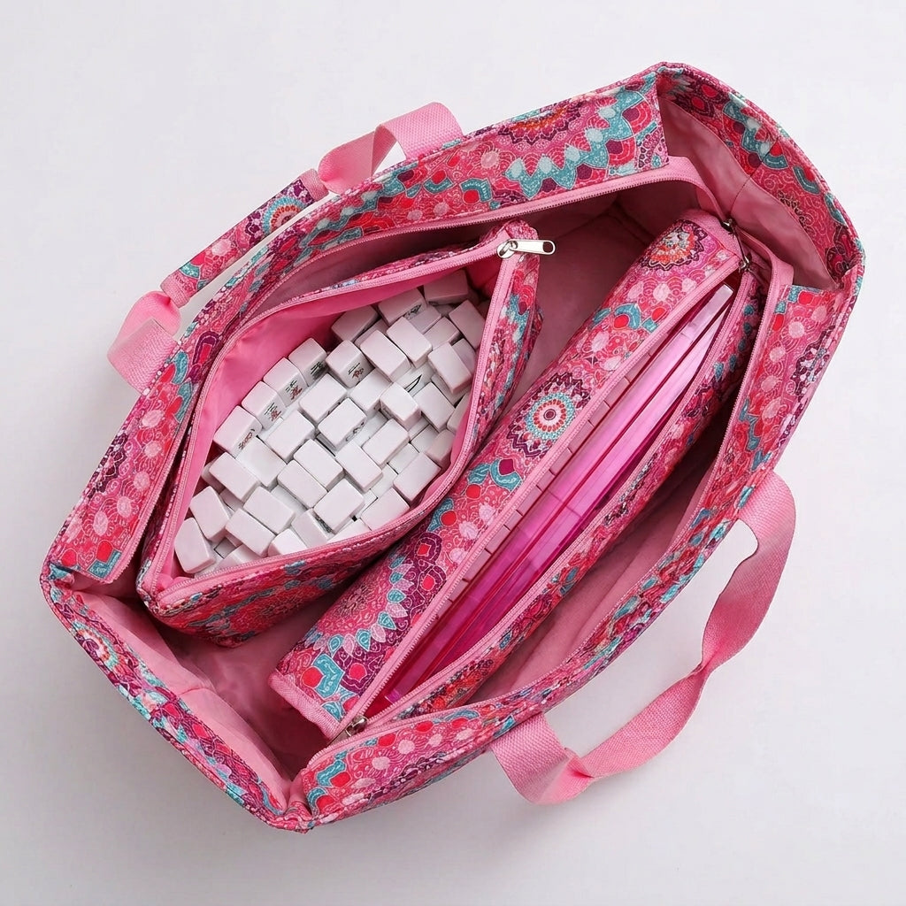 The Mahjong Travel Set — A 3-Piece Carry-All Roomy Enough for Your Full American Mahjong Set
