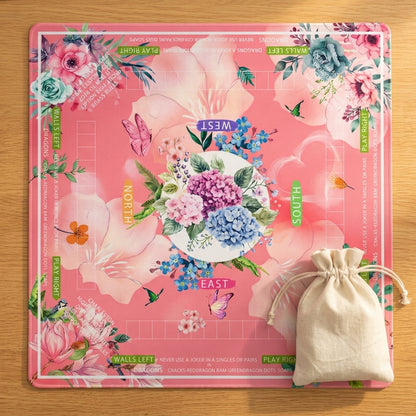 Hydrangea Bloom Mahjong Mat — Roll-Up