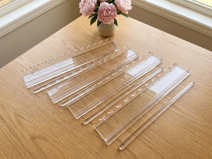 Crystal Clear Mahjong Racks — Set of 4