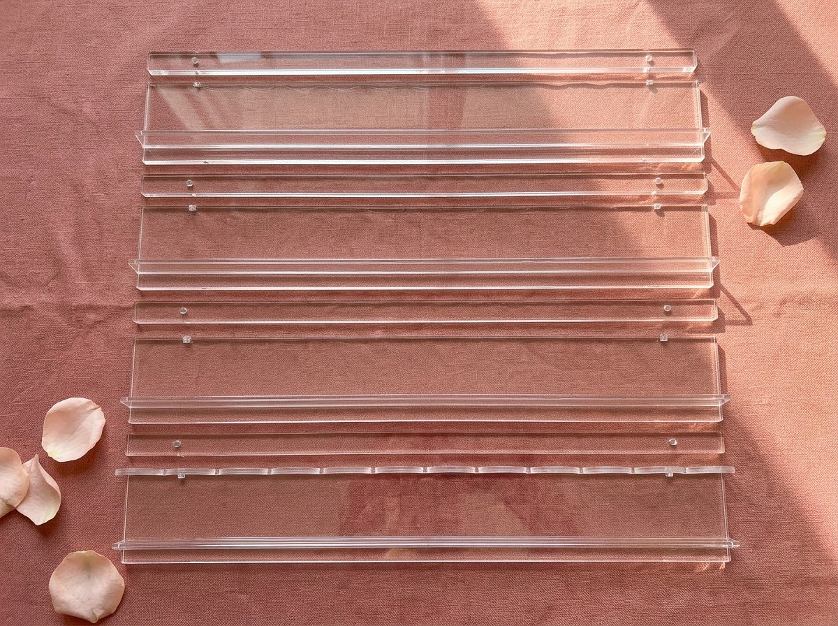 Crystal Clear Mahjong Racks — Set of 4