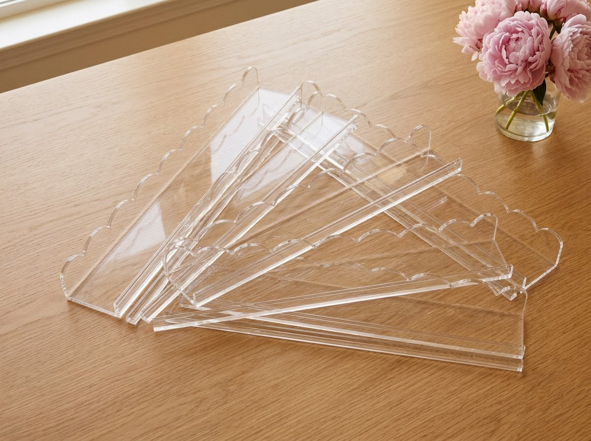 Crystal Clear Mahjong Racks — Set of 4
