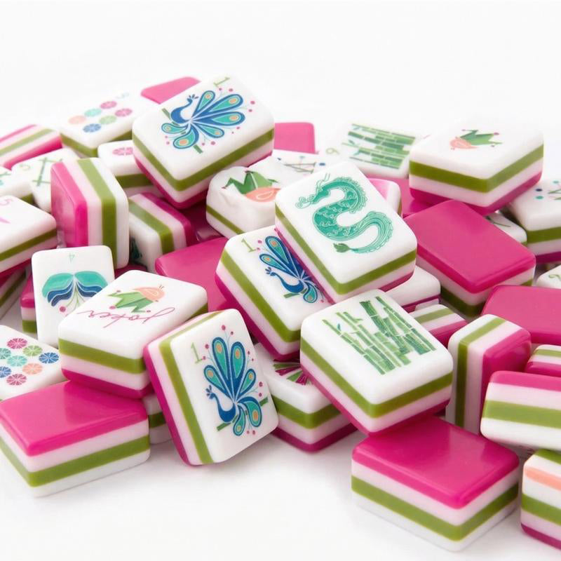 The Sorbet Set — 160-Piece Hot Pink Luxury Mahjong Tiles for the Player Who Sets the Tone