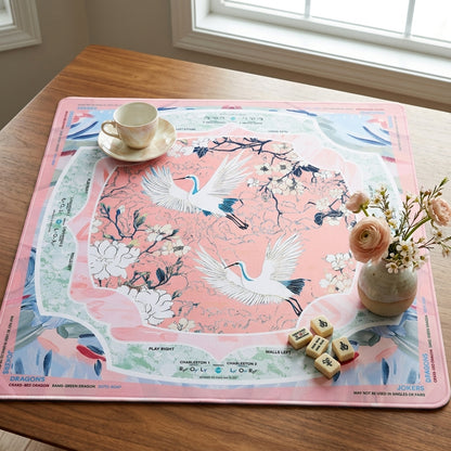 The Heron Mahjong Mat — Premium Neoprene That Never Creases, Stored in Its Own Tube