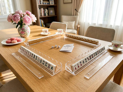 Crystal Clear Mahjong Racks — Set of 4