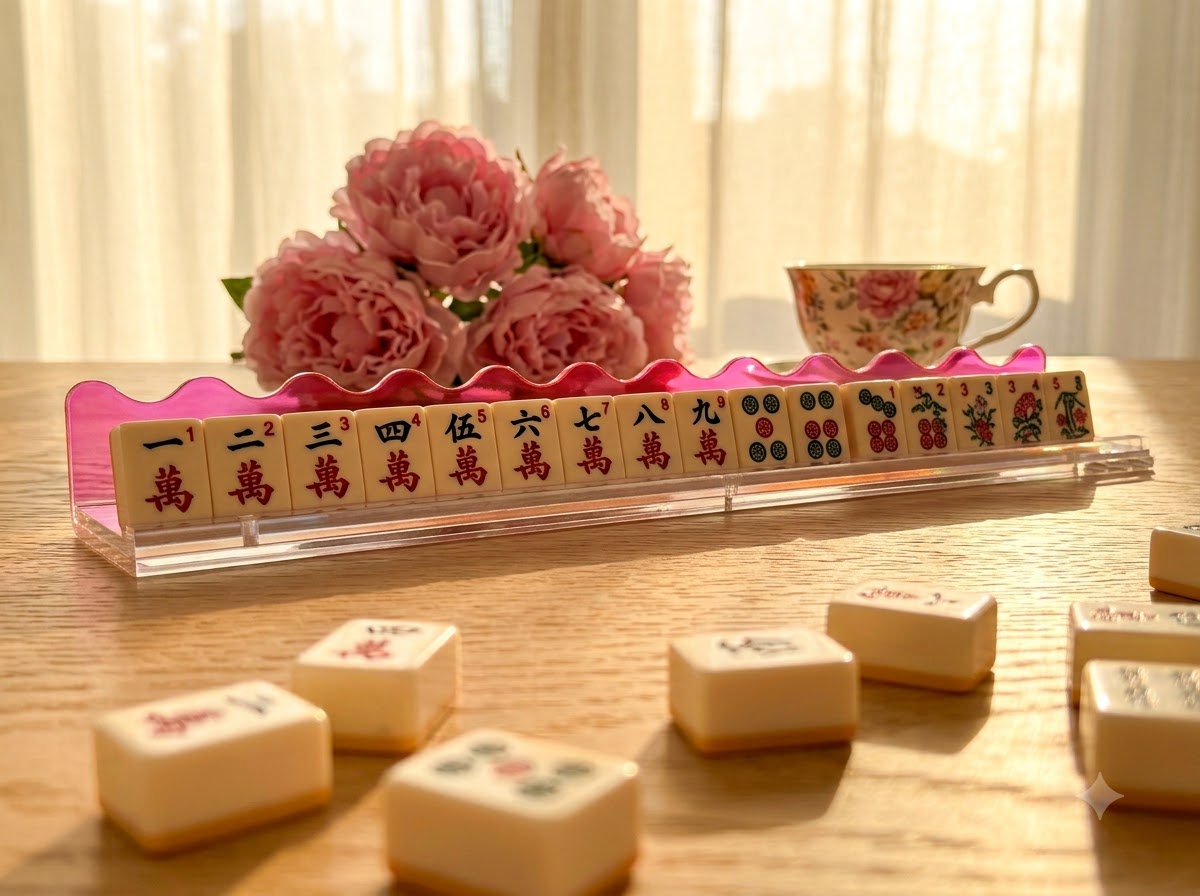 Iridescent Wave Mahjong Racks — Set of 4