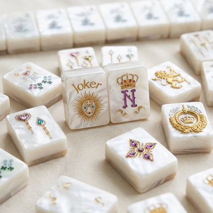 Mother-of-Pearl & Gold Mahjong — 160 Tiles