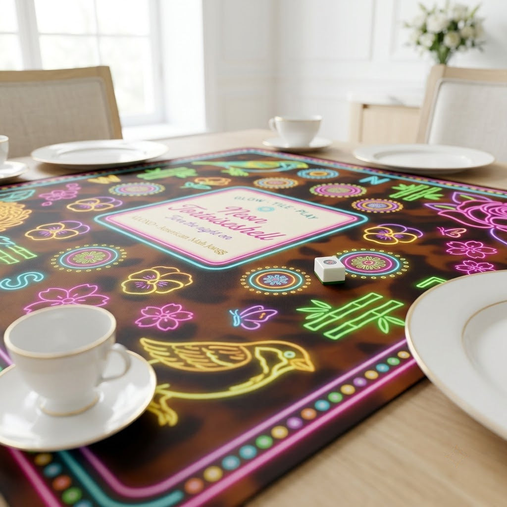 Afterglow Tortoiseshell Mahjong Mat — Roll-Up