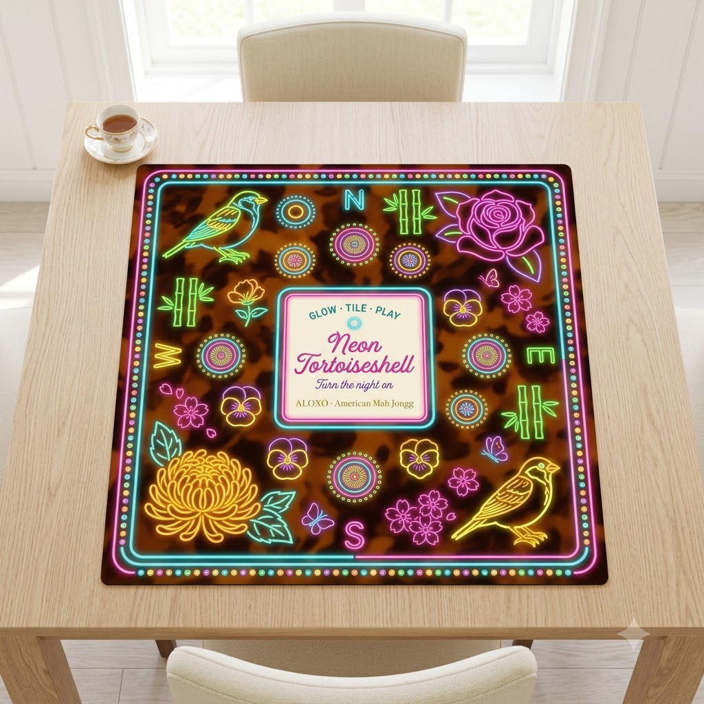 Afterglow Tortoiseshell Mahjong Mat — Roll-Up