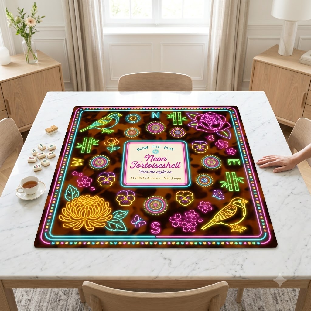 Afterglow Tortoiseshell Mahjong Mat — Roll-Up