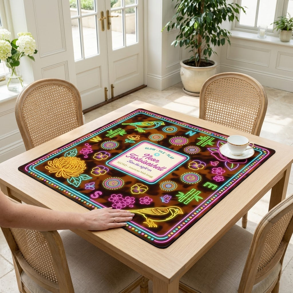 Afterglow Tortoiseshell Mahjong Mat — Roll-Up