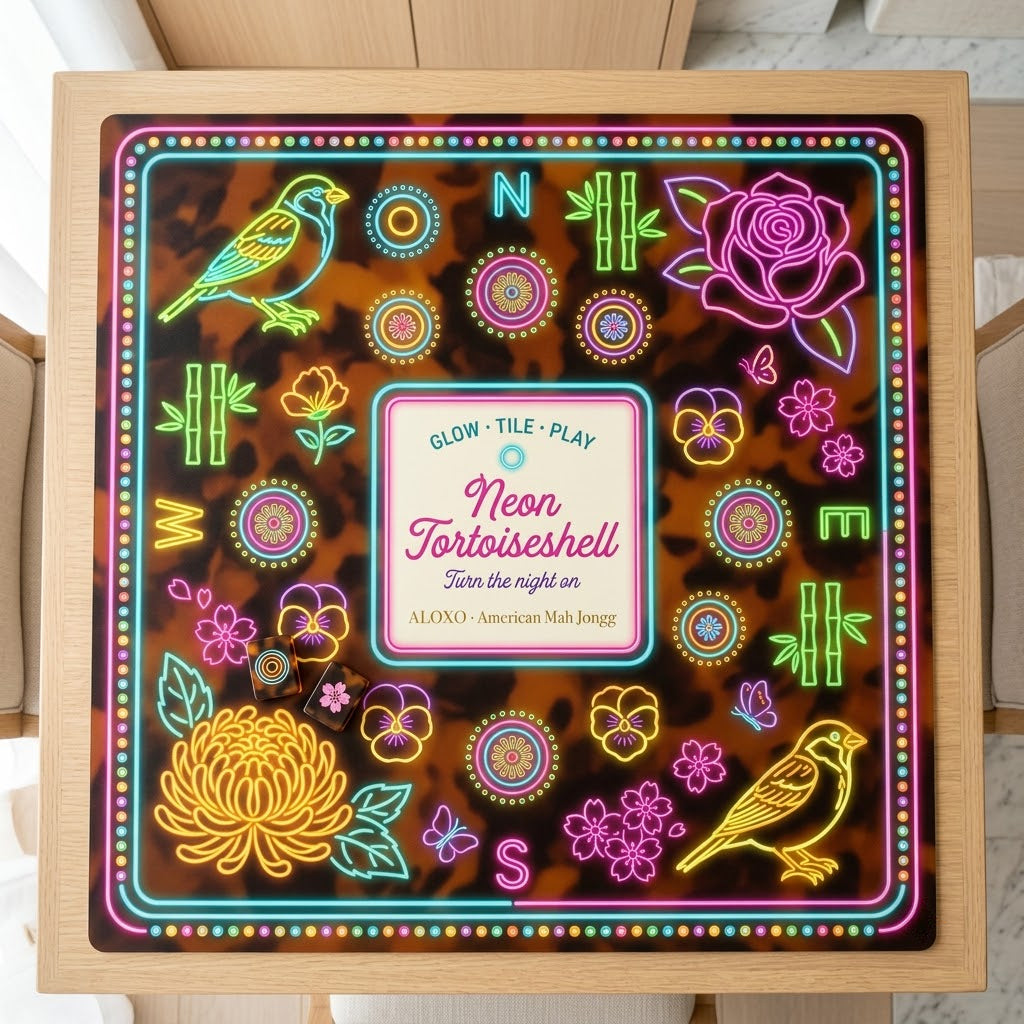 Afterglow Tortoiseshell Mahjong Mat — Roll-Up
