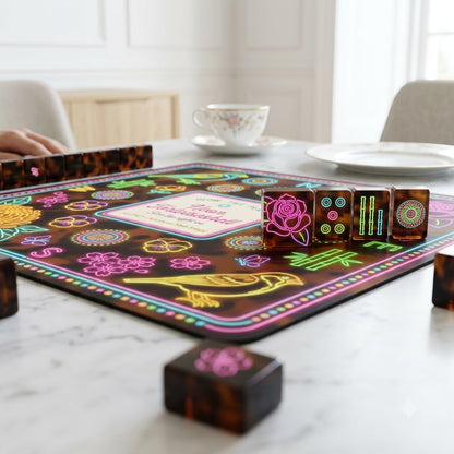Afterglow Tortoiseshell Mahjong Mat — Roll-Up