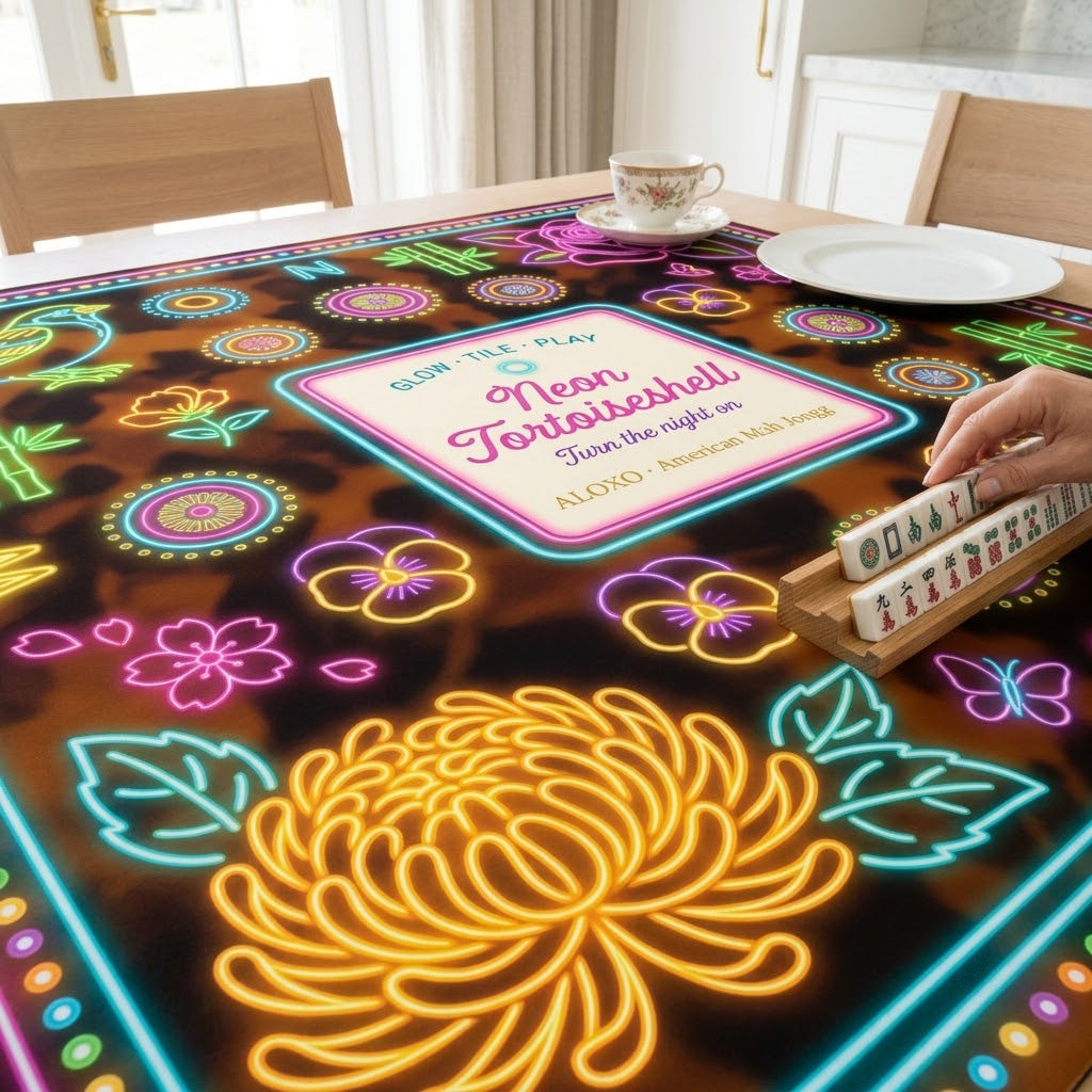 Afterglow Tortoiseshell Mahjong Mat — Roll-Up