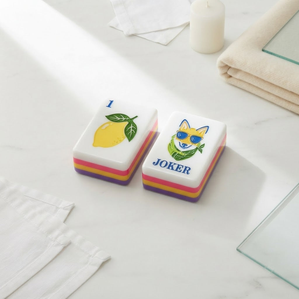 Amalfi Lemon lemon Dot tile beside a Joker tile