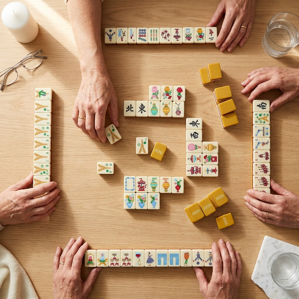 A game in progress, four players