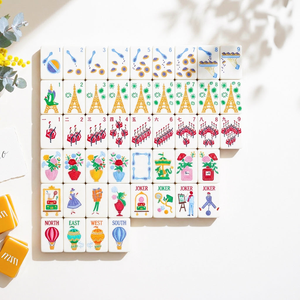 Belle Époque Carousel Mahjong Set — 160 Tiles