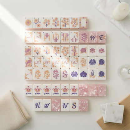 Blush Garden Mahjong Set tile chart