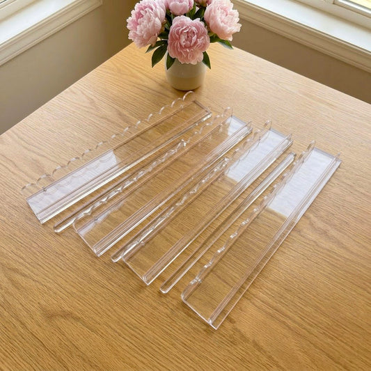 Crystal Clear Mahjong Racks — Set of 4