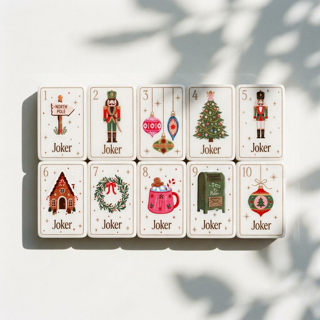 Christmas Post Joker tiles — every Joker carries a different Christmas design