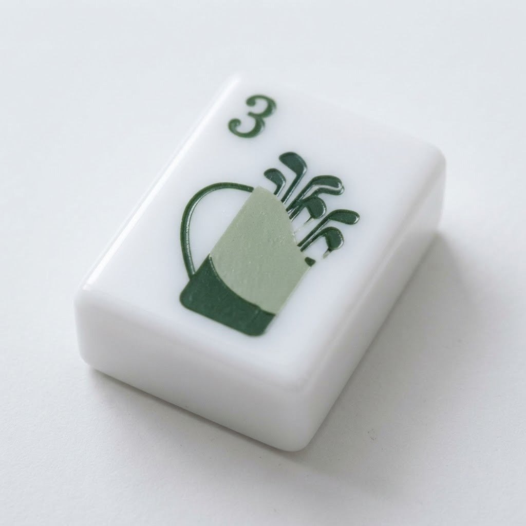 Clubhouse Green golf-bag Bam tile close-up