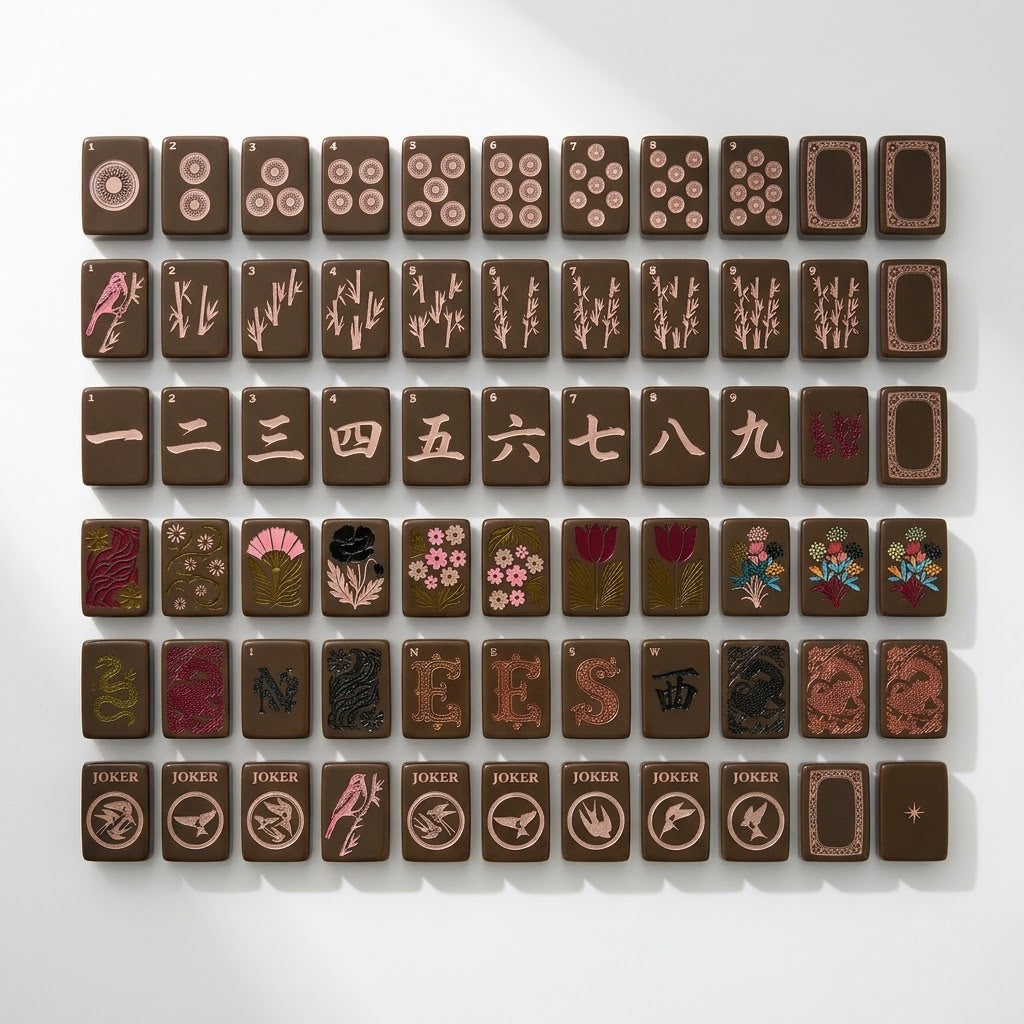 Full set laid out as a specification chart