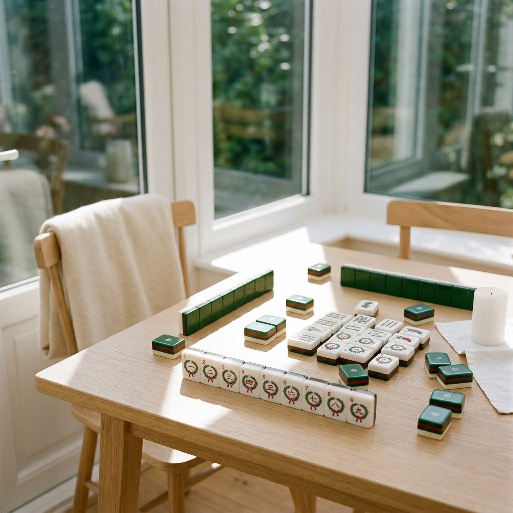 Set on a sunroom table