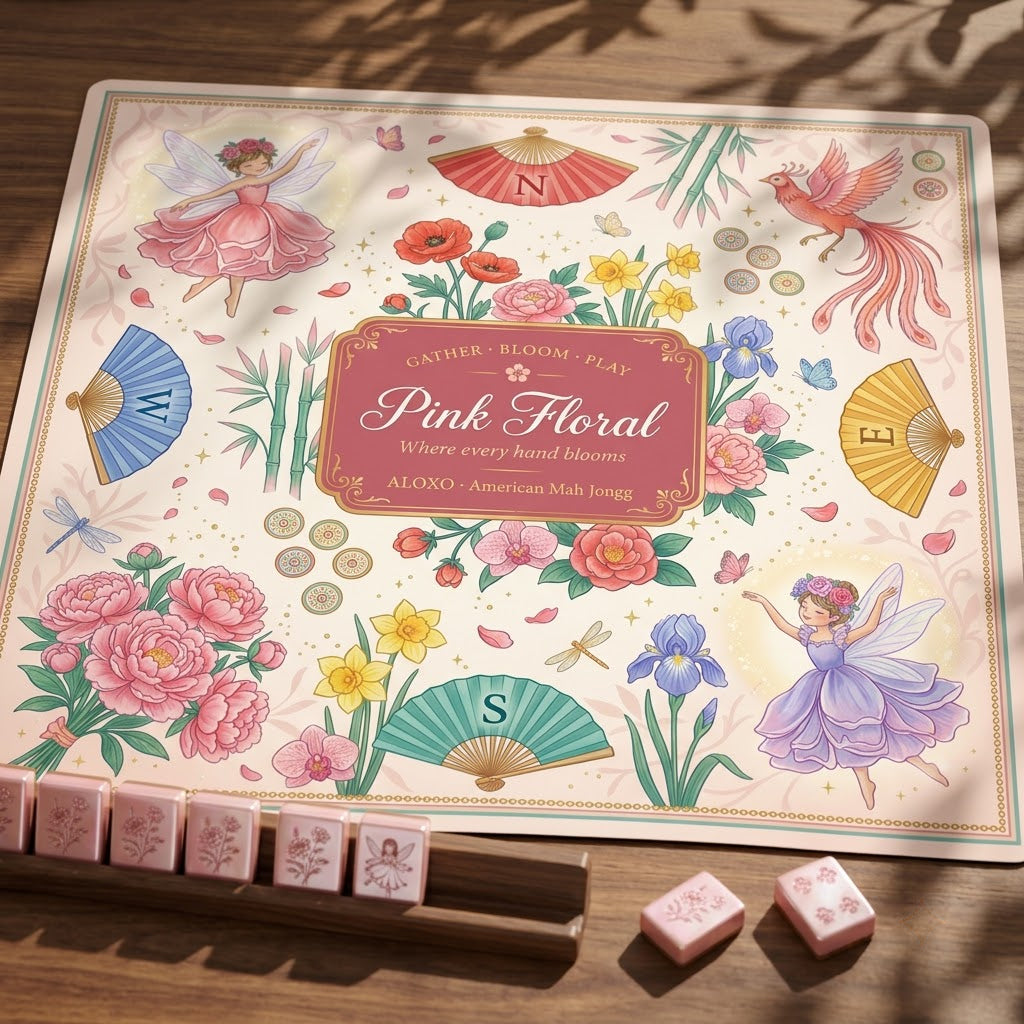 Fairy Bloom Mahjong Mat — Roll-Up