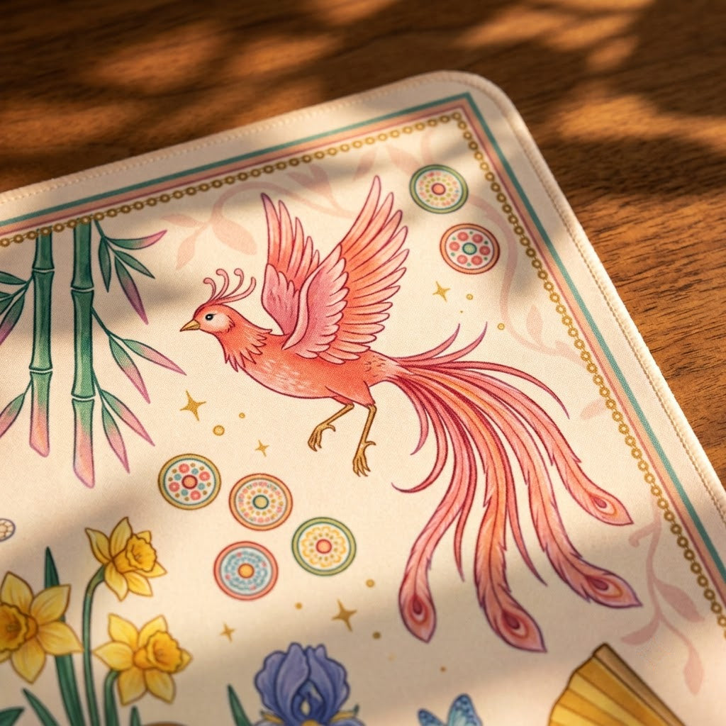 Fairy Bloom Mahjong Mat — Roll-Up