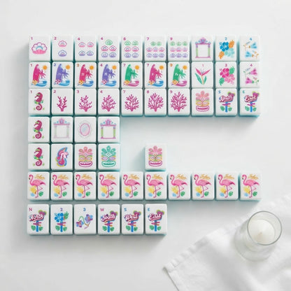 Flamingo Lagoon Mahjong Set tile chart