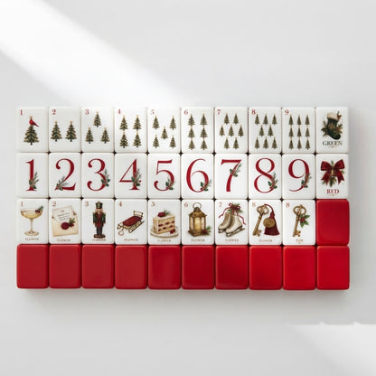 Fox & Holly mahjong tiles showing the three suits in rows
