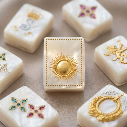Mother-of-Pearl & Gold Mahjong — 160 Tiles