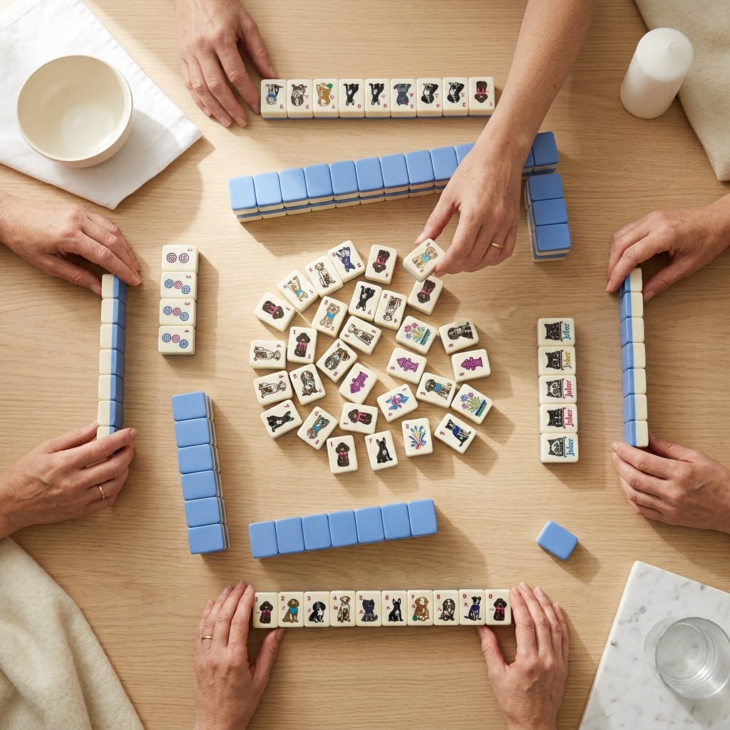 A game in progress, four players